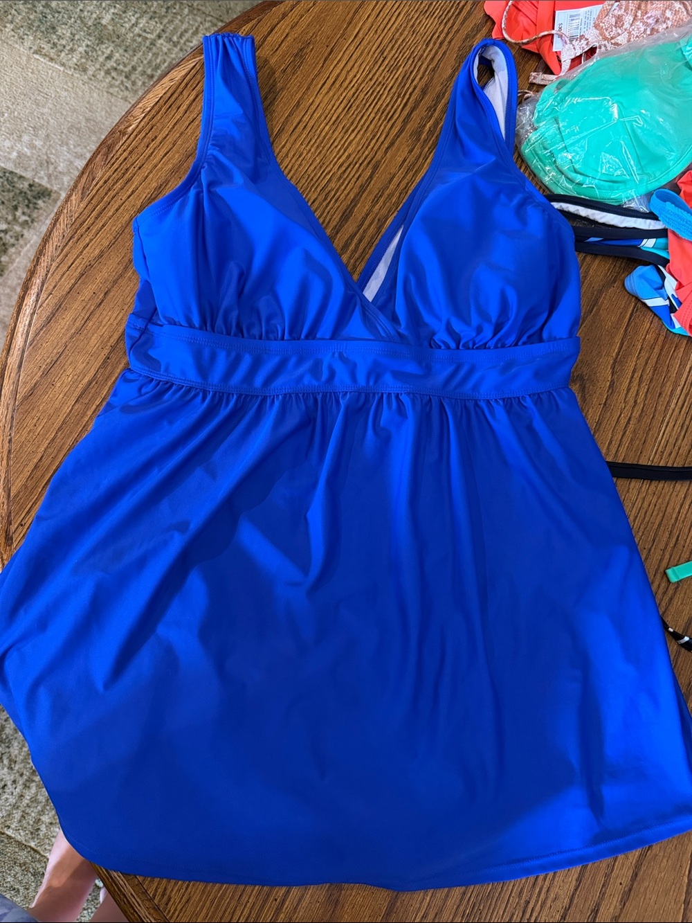 Wireless Royal Blue One-Piece Swimdress